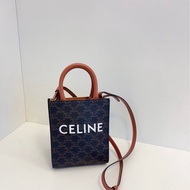 閒置Celine 賽琳 mini tote凱旋門老花琴譜包