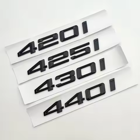 3D Black Logo 416i 418i 420i 425i 428i 430i 435i 440i Letters Emblem Sticker Car Trunk Badge F32 F33