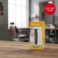 KEMEI KM-2299 Men's Hair Clipper Set, Dual Clippers with Engraving Scissors, USB Charging, Salon Gif