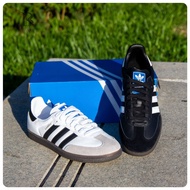 AD Originals Samba OG Black White Gray Black White Suede German Training Shoes B75806 B75807