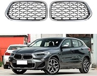 Grille for BMW X2 F39 2018-2022, 1 Pair Car Front Bumper Kidney Grille Diamond Racing Grill Grilles
