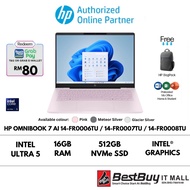 HP OmniBook 7 AI 14-fr0006TU / 14-fr0007TU / 14-fr0008TU (Intel® Core™ Ultra 5-225U (12C) 12 NPU TOP