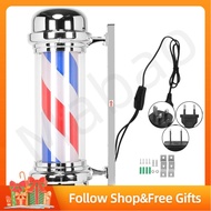 Mabao 50-71 cm Barber Shop Pole Rotating Lighting LED Downlights Red White Blue Stripe Light Stripes Sign Wall Hanging