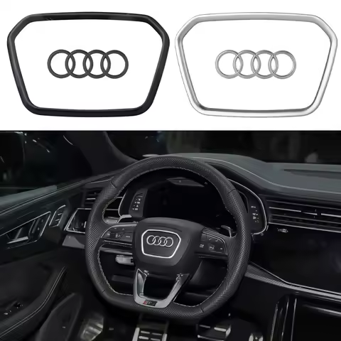 Car Styling Steering Wheel Center Badge Decoration Cover For Audi A3 A5 A4L Q5 A8L Q8 Q7 SQ5 Q5L Q6 