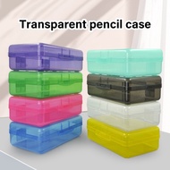 SA Hard Pencil Box Clear Pencil Case  Capacity Pen Box Colored Pencil Organizer