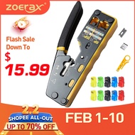 ZoeRax Cat6 Cat5 Cat5e 8P8C RJ45 Crimp Tool Pass Through Crimper Cutter Modular Connector Ethernet A