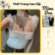 [ Mina bra ] Lace Button bra with Padded bra 9902