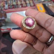 Ruby star ring perak taper