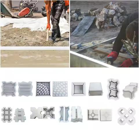 Plastic Path Maker Reusable DIY Road Path Paving Brick Mould Garden Path Concrete Brick for Sidewalk