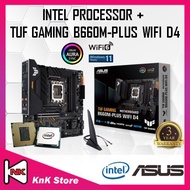 Asus TUF Gaming B660M-Plus WiFi D4 B660 LGA1700 Motherboard + Intel 12TH/13TH GEN CORE I3 / I5 / I7 