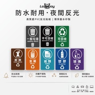 Garbage Sorting Resource Recycling Sign Stickers General Garbage Kitchen Waste Plastic Paper Waterpr