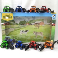 8pcs Mini Tractor Toys/Farm World/Lifelike Farm World