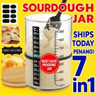 1000ml Sourdough Starter Jar Kit Container Fermentation Jar Storage