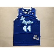 WG9M Laker WEST Jerseys Lakers No. 44 WEST Embroidered Basketball Uniform Retro Mesh Jersey Best Mes