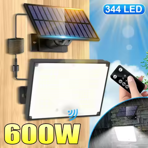 600W 344/192LED Solar Lights Outdoor Super Bright Human Motion Sensor Security Flood Wall Lamps For 