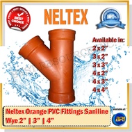 Neltex Orange PVC Fittings Wye 3 x 2