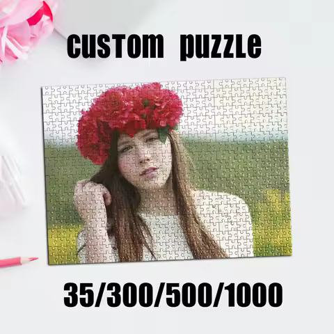35/300/500/1000pcs Personalized Custom Photo Puzzle photo Christmas Valentine's Day Anniversary Gift