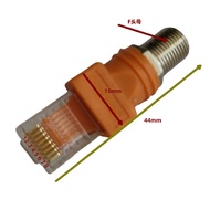 Female to 8P8C Crystal Head RJ45 Crystal Head to F Female Conversion Head Monitoring Line Use Custom