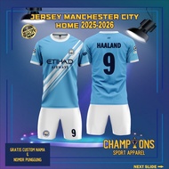 Custom Football Jersey M4N C1Ty Home 2025 2026 – Full Printing Dryfit Milano | Name & Number