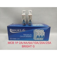 MCB BRIGHT-G 1P 1 Phase 2A, 4A, 6A, 10A, 16A, 20A, 25A NP