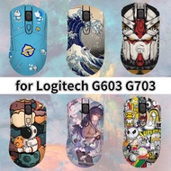 Mouse Skin for Logitech G703 G603 Matte Sticker Set Wireless Mouse Skates Side Stickers Plain Color Cartoon Sweat Resistant Grip Pad Gaming Tape Anti-scratch Film with Free Gift