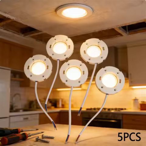5pc GX53 Base Fitting Lamp Holder with Fly Leads for GX53 LED CFL Light Bulb Ceiling Wall Lamp Fixtu