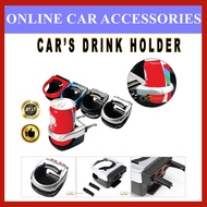 {Ready Stock} Universal Car Perfume Cup Drink Bottle Can Holder Stand Mount Tin Bottle Bottle Perfume Vanzo Carall