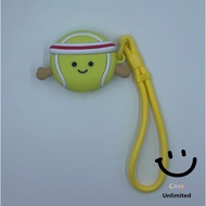 For GOOJODOQ J201 J206 J228 J229 Earphone Case&Lanyard Yellow tennis pattern