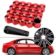 Angela❤️20pcs 19mm Car Tyre Wheel Hub Covers Protection Cap Screw Hub Wheel