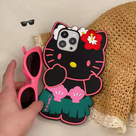 Hello Kitty 3D Cartoon Bow Case For iPhone 17 16 15 14 13 12 11 Pro Max 17 16 15 14 13 12 Pro 11 Y2K