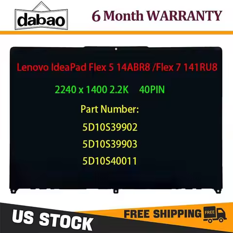 FOR Lenovo Flex 7 14IRU8 Touch Screen 14''Lcd Assembly 2.2K Bezel 5D10S40011 NEW ship from USA