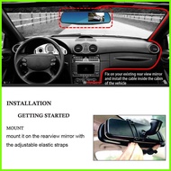 ☇ ⊙  ◕ QCY A70  4.3 Inch Dual Lens Rearview Mirror Dash Cam