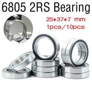 ☜℡6805 2RS Bearing 25*37*7 mm ( 10 PCS ) ABEC-1 Metric Thin Section 61805RS 6805 RS Ball Bearings 68