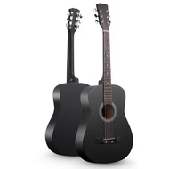 Guitar 38 Inch guitar Gitar Akustik 38" / Acoustic Guitar Beginner Round Corner Guitar Set ukulele W