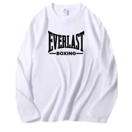 BAJU DEWASA EVERLÂST B0XING UNISEX LONG SLEEVE T-SHIRT 100% COTTON XS-5XL PREMIUM QUALITY 200GSM