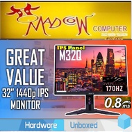 Gigabyte M32Q 0.08ms Gaming Monitor 32" IPS 2560 x 1440 (QHD) 165HZ M32Q-EK(3y),