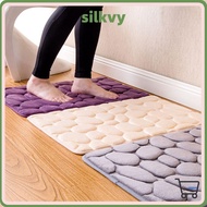 SILKVY 40*60cm Bath Mat Feet Pad Pebbles Floor Bathtub Doormat