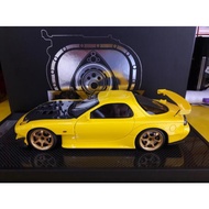 POLAR MASTER MAZDA RX7 YELLOW CARBON BONNET