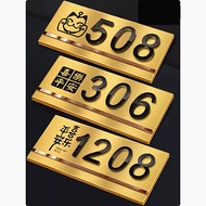 Stainless steel  House number plate-Modern House Number House Plate  (Fully Customized)白钢门牌