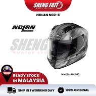 NOLAN N60-6 WheelSpin 057 Full Face Helmet Motor Visor Topi Keledar Keselamatan Full Face Original S