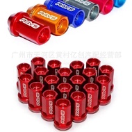 7075 Aluminium Kereta Diubahsuai Hab Roda Anti-kecurian Warna Skru Aloi Aluminium Penutup Nat Tayar 