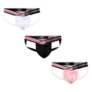 CMENIN PUMP 3Pcs Sissy Cotton Mens Thong และ G String Man กางเกงต่ำเอว Tanga Men ชุดชั้นใน Jockstrap