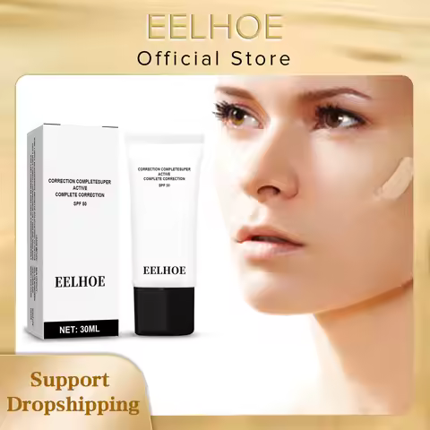 EELHOE CC Cream Soft Makeup Primer Cream Moisturizing Whitening Face Brightening Skin Concealer Invi