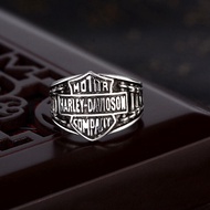 บุคลิกภาพเทรนด์คลาสสิก Harley-Davidson ตัวอักษรแหวนเปิดปรับได้ผู้ชายและผู้หญิงสไตล์พังก์ร็อคปาร์ตี้เครื่องประดับของขวัญ