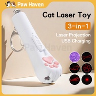 3-In-1 Cat Paw Laser Stick Multifunctional Laser Cat Toy Interchangeable Pattern Cat Laser Toy