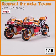 Maisto 1:18 Repsol Honda Team 本田摩托車賽車仿真合金模型