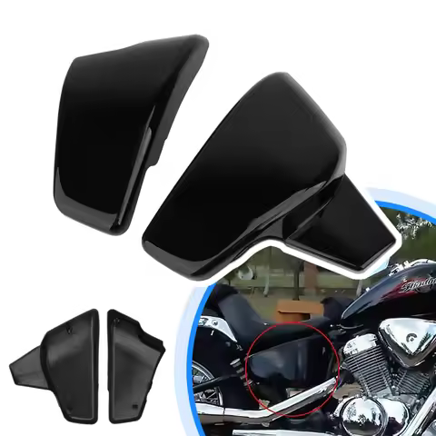 Motorcycle Battery Side Covers Left Right Black Fairing Guard For Honda VLX600 VT600 C CD Shadow Ste