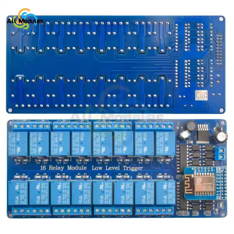 DC 5V 12V 16 Channel Wifi Relay Module Onboard ESP8266 WIFI Module LM2576 Microcontroller Relay Outp