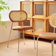 Solid Wood Stool Makeup Home Used Dining Chair Bedroom Balcony Chair Back Chair Rattan Red Study Net