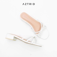 AZTRID Gaela Women 1 Inch Bow Block Heel Sandals Comfy Lightweight Elegant Design